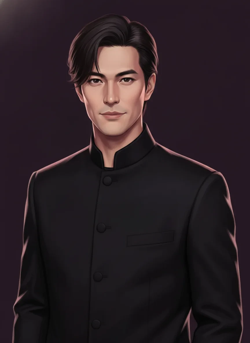 Authorised illustrated fictional adult companion portrait